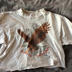 Cropped authentic Harley Davidson tee shirt
